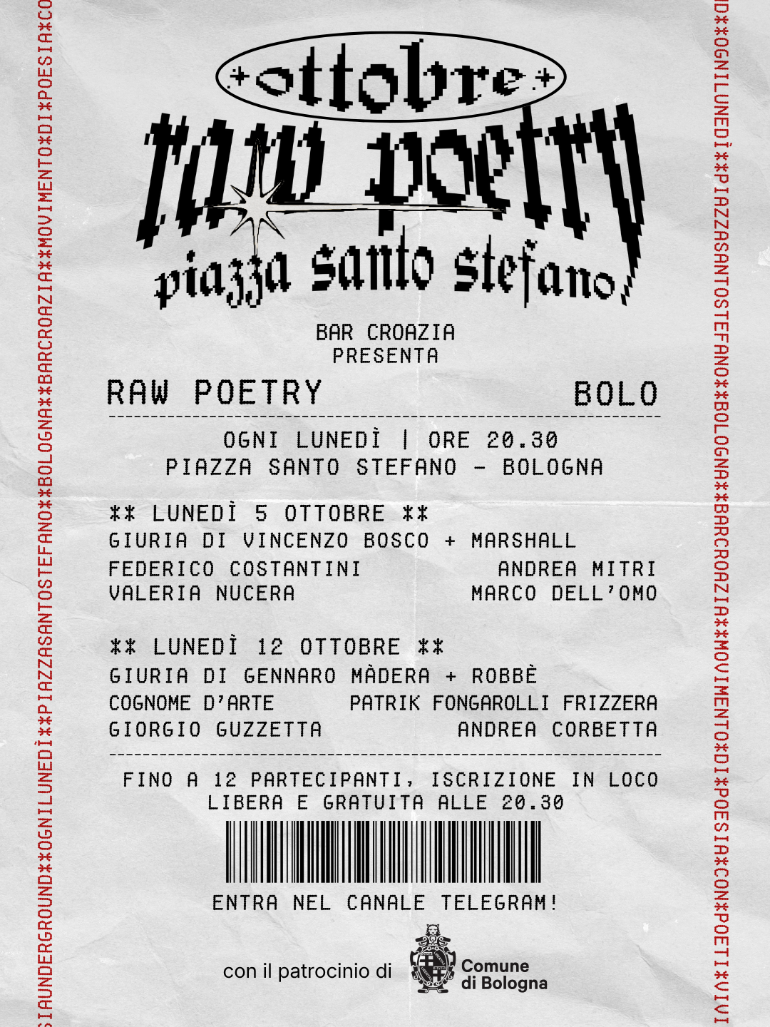 Raw Poetry — nuova stagione, ottobre 2026 parte 1