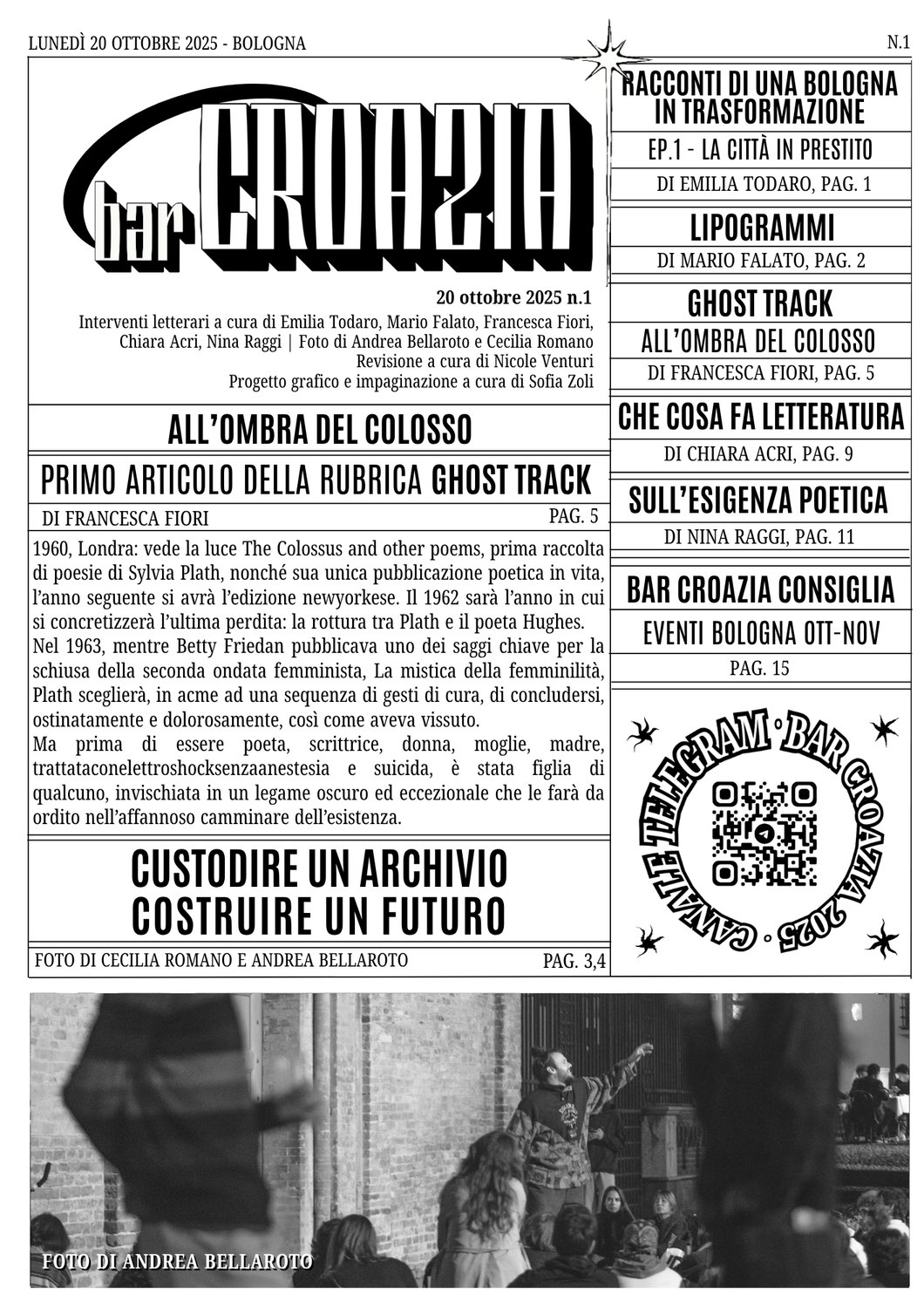 Copertina della fanzine n.1