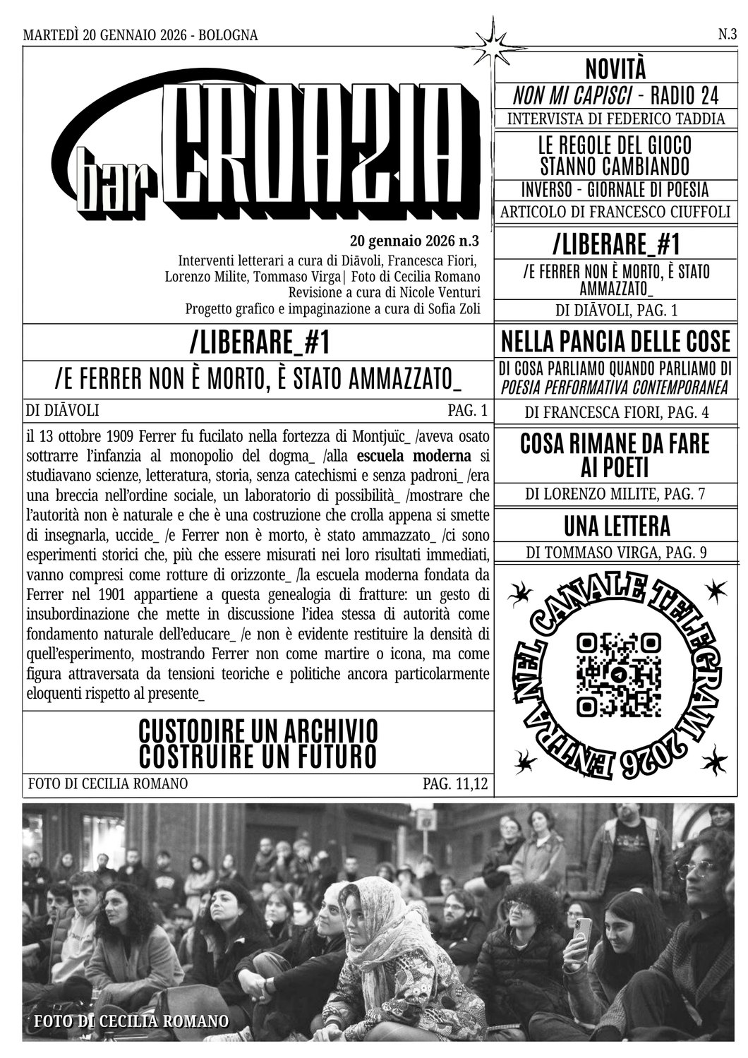 Copertina della fanzine n.3