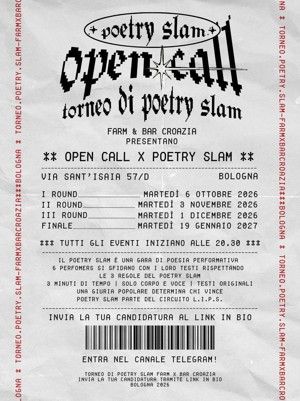 Locandina: Open call poetry slam